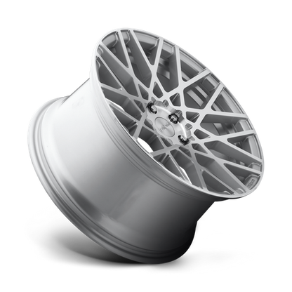 Rotiform 1PC R110 BLQ 18X8.5 35 5X112 GLOSS SILVER MACHINED