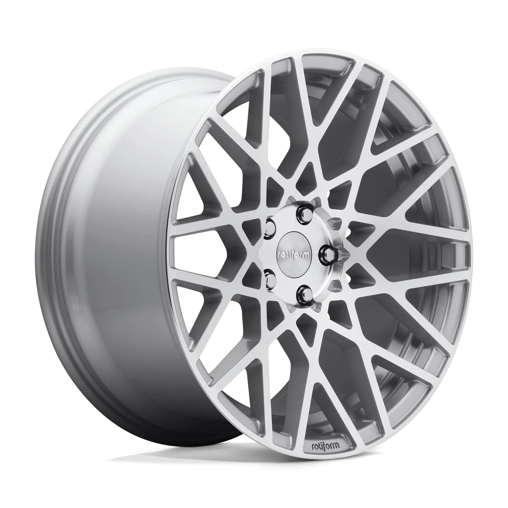 Rotiform 1PC R110 BLQ 18X8.5 35 5X112 GLOSS SILVER MACHINED