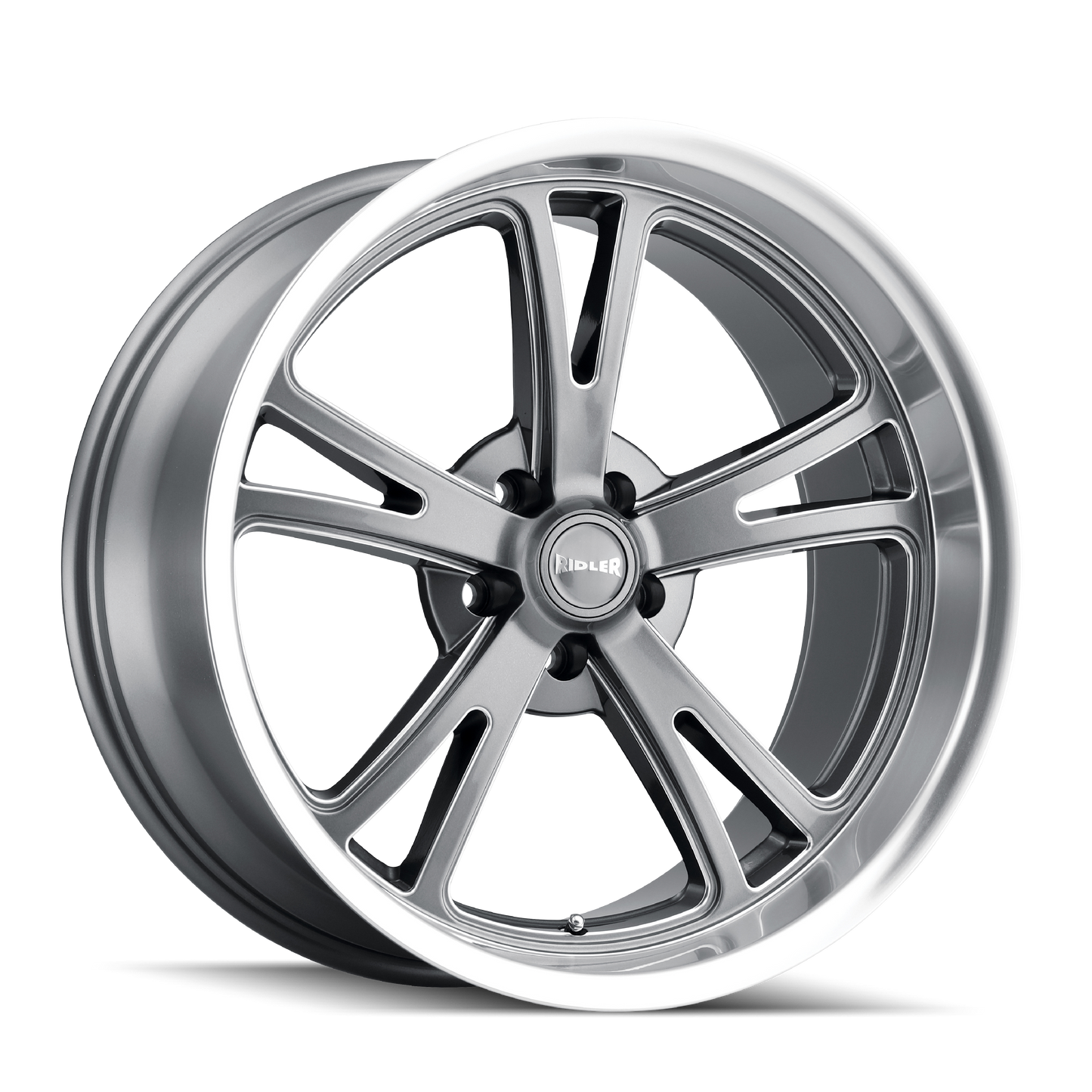 RIDLER 606 20X8.5 0 5x120.65 GREY W/MACHINED LIP