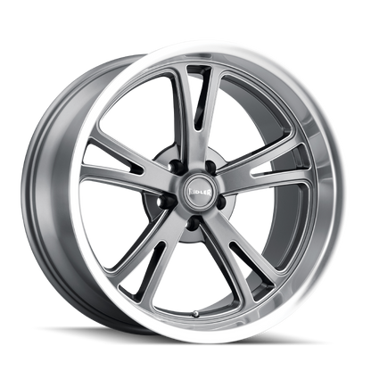 RIDLER 606 20X8.5 0 5x120.65 GREY W/MACHINED LIP