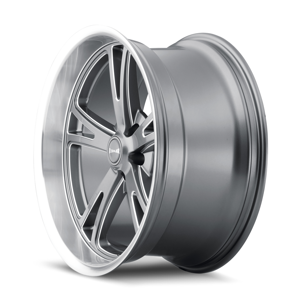 RIDLER 606 17X7 0 5x114.3 GREY W/MACHINED LIP