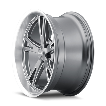 RIDLER 606 18X8 0 5x127 GREY W/MACHINED LIP