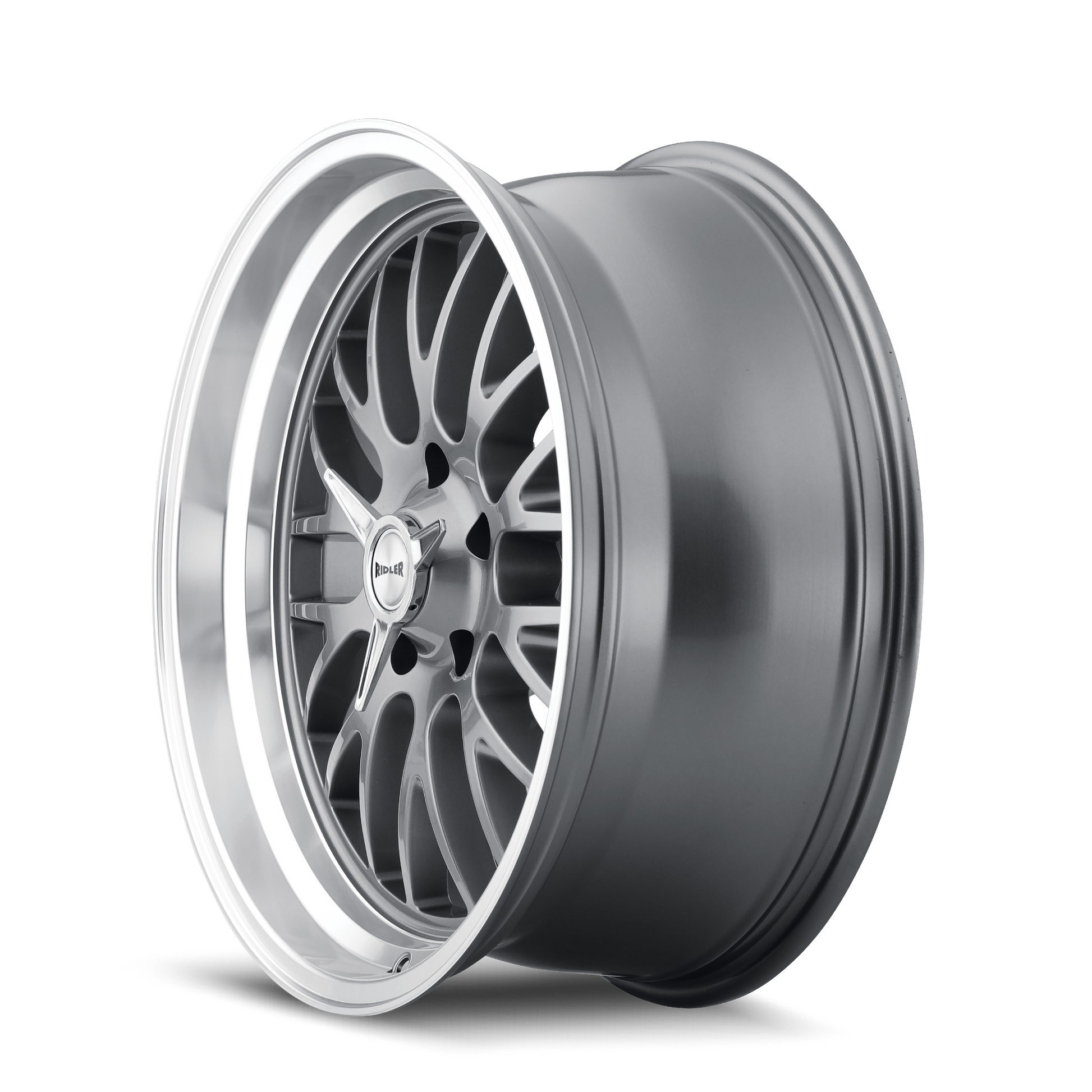 RIDLER 607 607 20X10 0 5x120.65 GREY W/MACHINED LIP