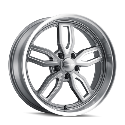 RIDLER 608 18x8 0 5x114.3 GREY W/ MILLED SPOKES & DIAMOND LIP