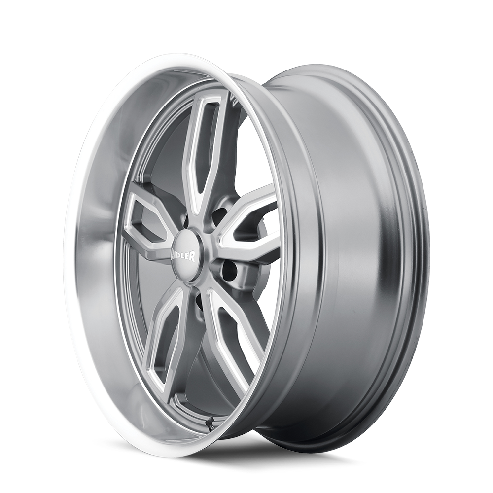 RIDLER 608 20x10 0 5x120.65 GREY W/ MILLED SPOKES & DIAMOND LIP