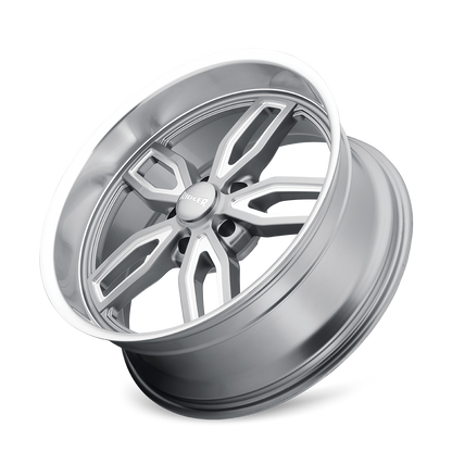 RIDLER 608 20x10 0 5x120.65 GREY W/ MILLED SPOKES & DIAMOND LIP