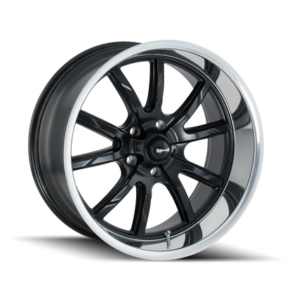 RIDLER 650 650 20X8.5 0 5x120.65 MATTE BLACK/POLISHED LIP