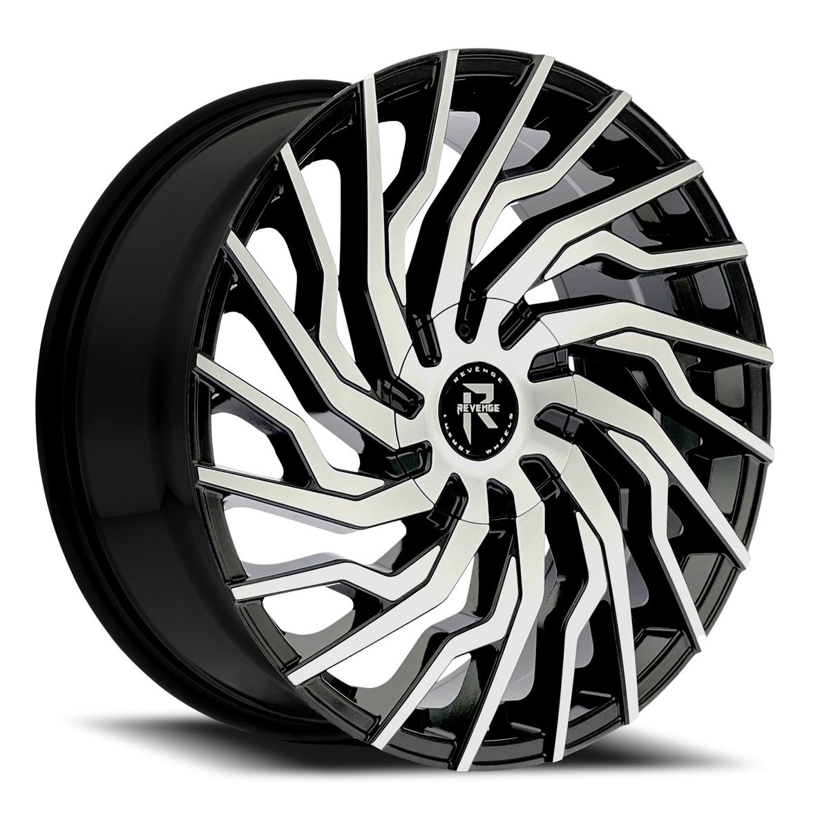 REVENGE LUXURY RL-101 22X8.5 35 5X108/5X114.3 BLACK MACHINED