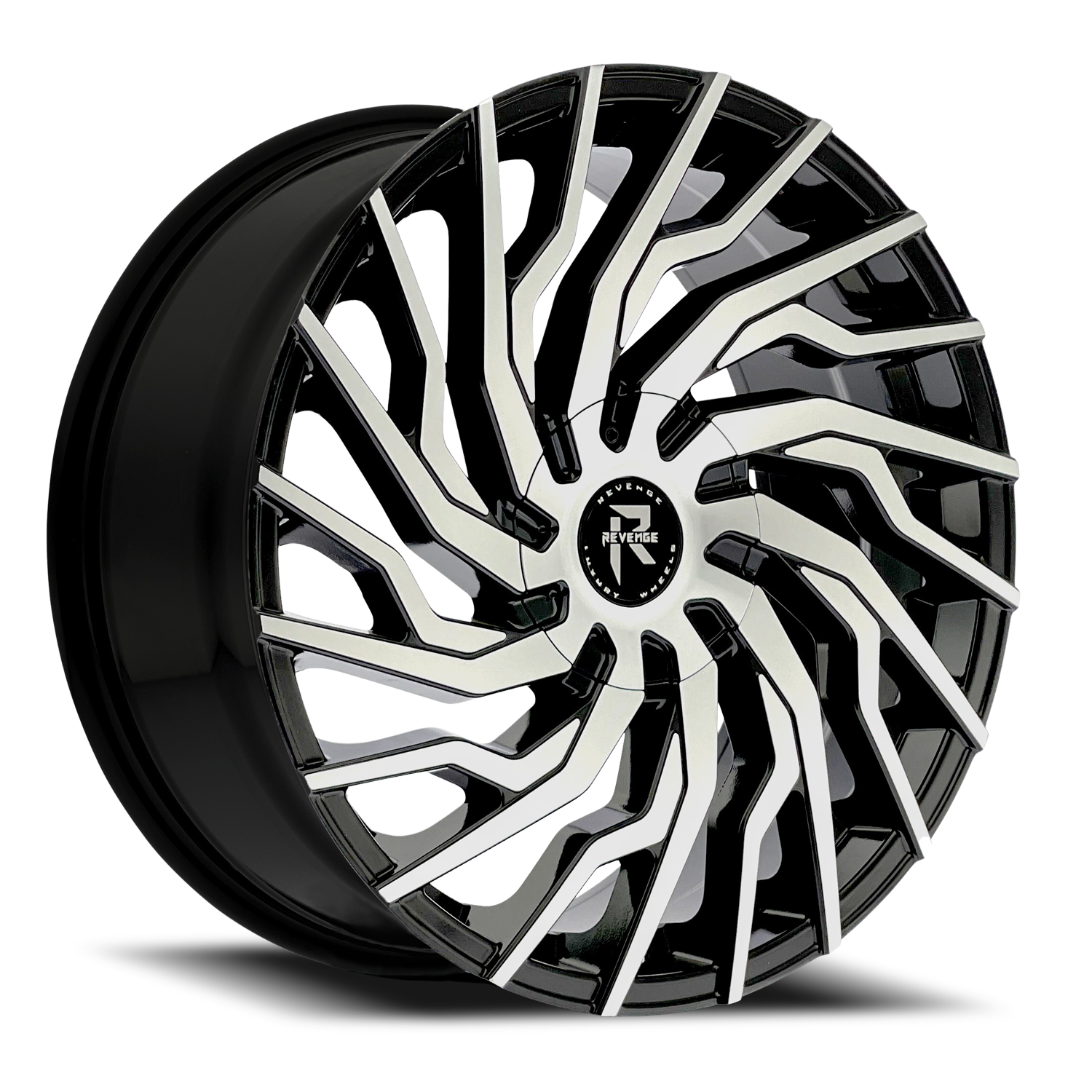 REVENGE LUXURY RL-101 22X8.5 35 5X108/5X114.3 BLACK MACHINED