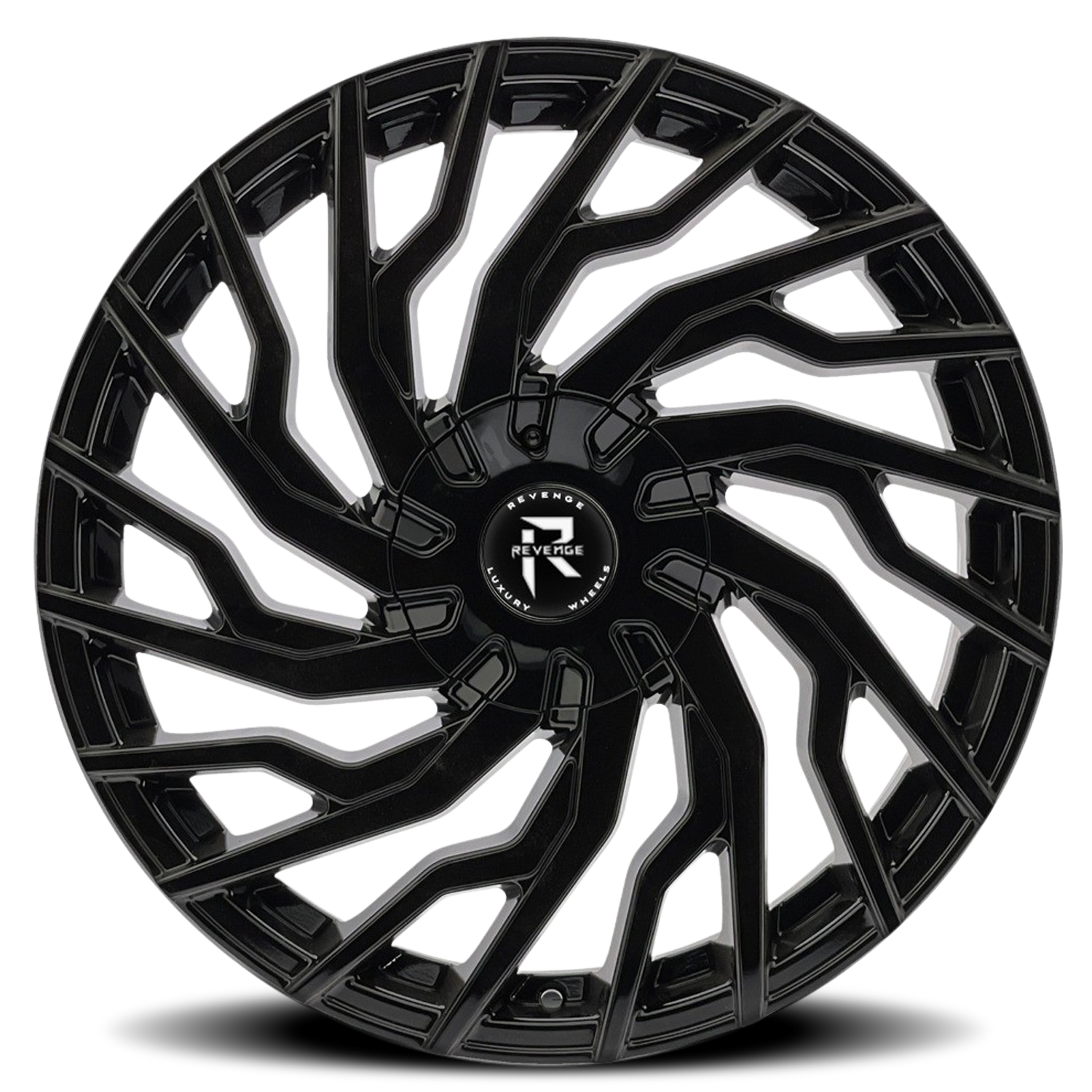REVENGE LUXURY RL-101 22X8.5 35 5X108/5X114.3 GLOSS BLACK
