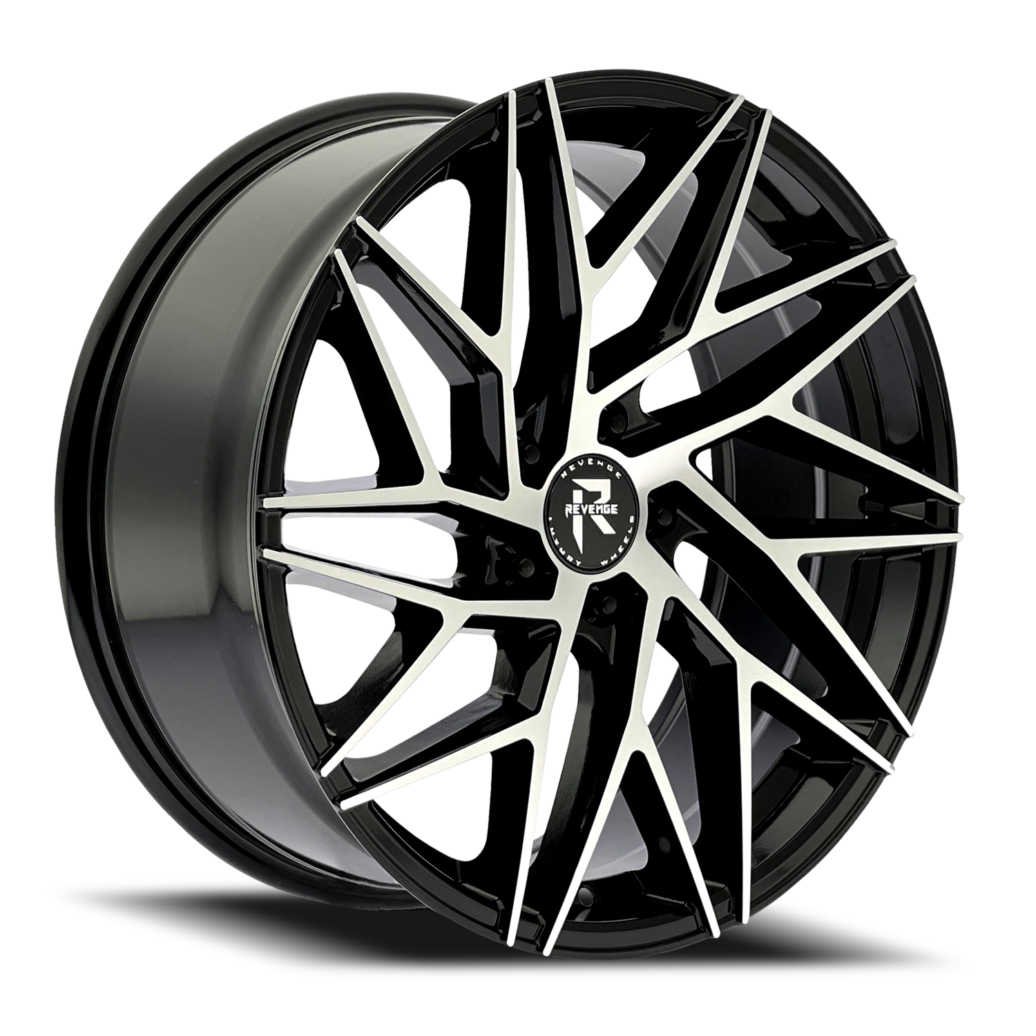 REVENGE LUXURY RL-102 22X9 35 5X112 BLACK MACHINED