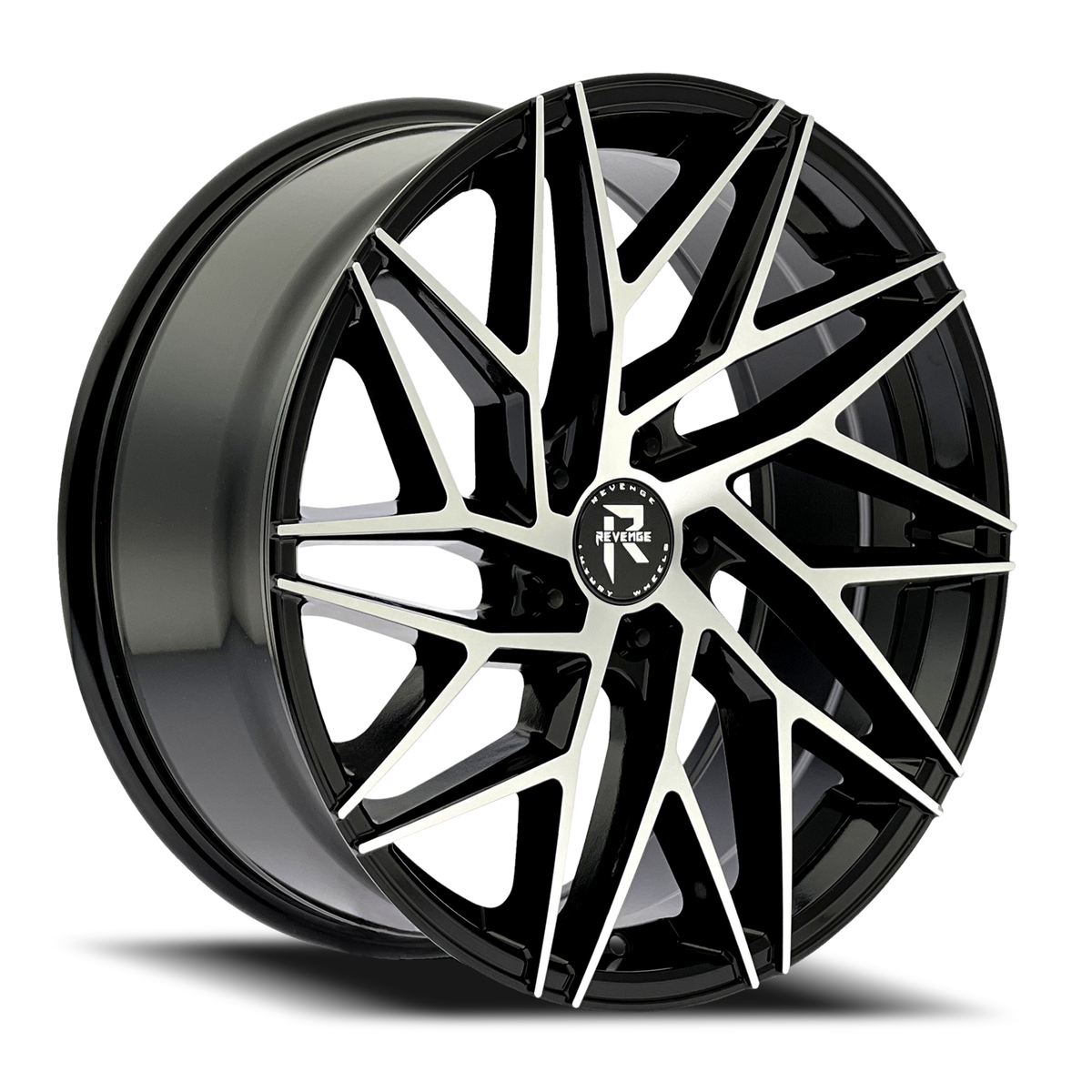 REVENGE LUXURY RL-102 22X9 20 5X115 BLACK MACHINED