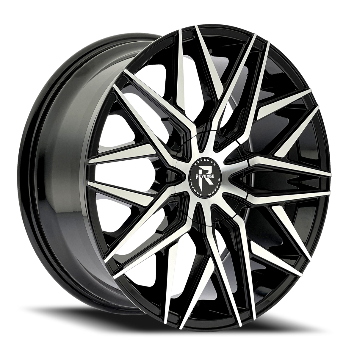 REVENGE LUXURY RL-104 18X8 35 5X108/5X114.3 BLACK MACHINED