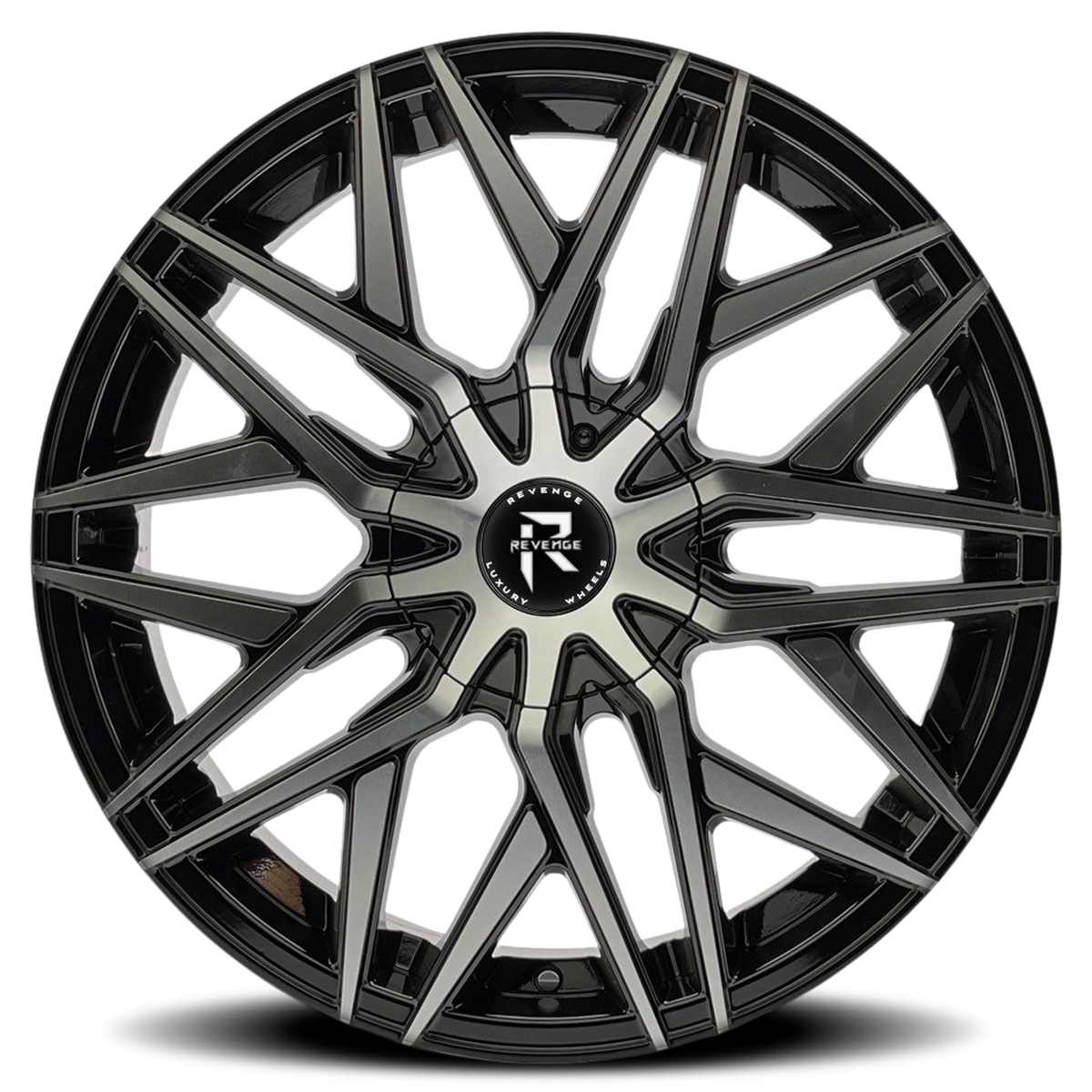 REVENGE LUXURY RL-104 18X8 35 5X108/5X114.3 BLACK MACHINED