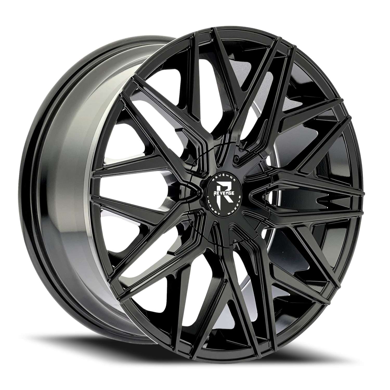 REVENGE LUXURY RL-104 18X8 35 5X108/5X114.3 GLOSS BLACK