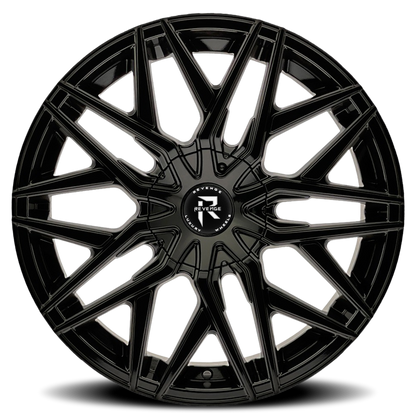 REVENGE LUXURY RL-104 18X8 35 5X108/5X114.3 GLOSS BLACK