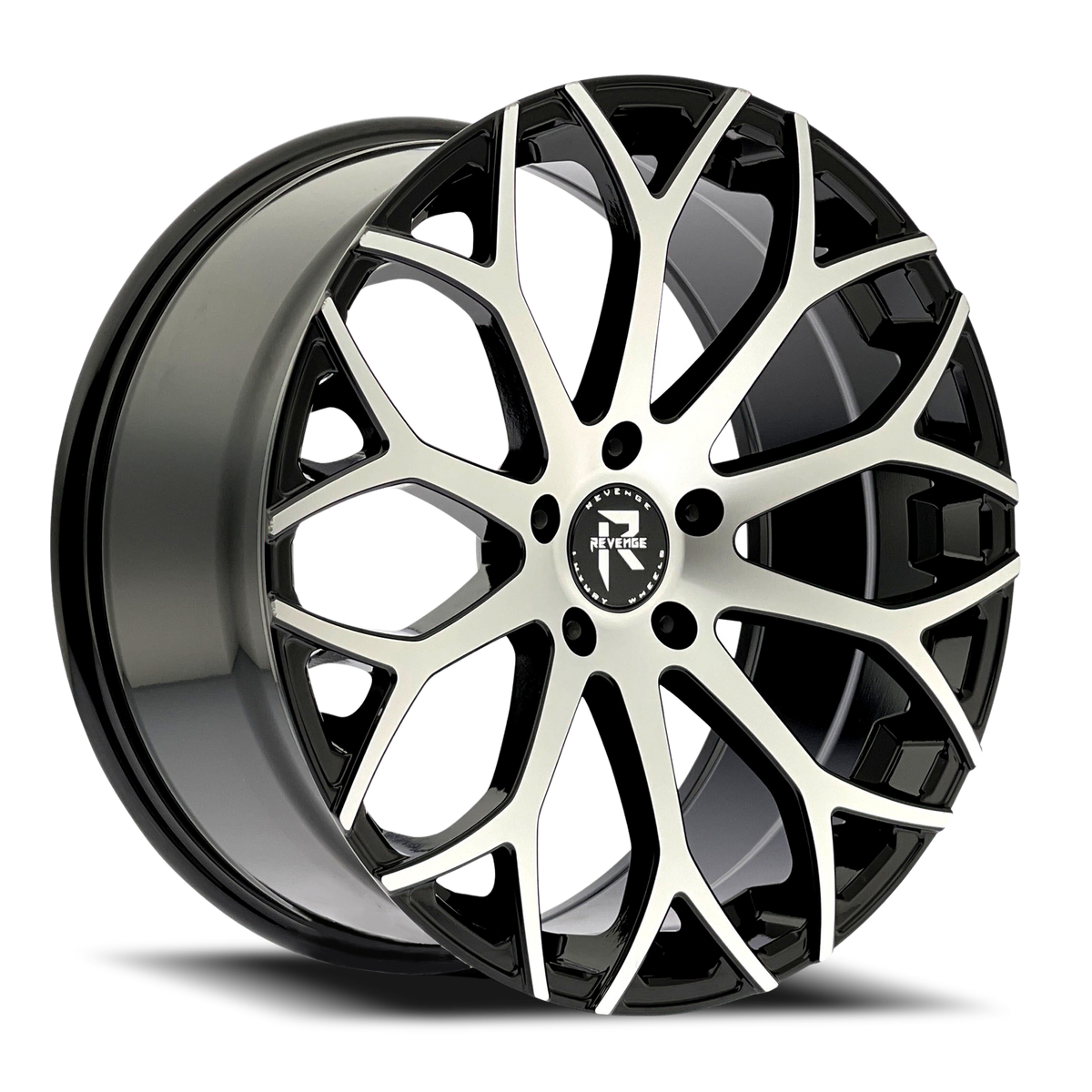 REVENGE LUXURY RL-105 20X9 35 5X114.3 BLACK MACHINED