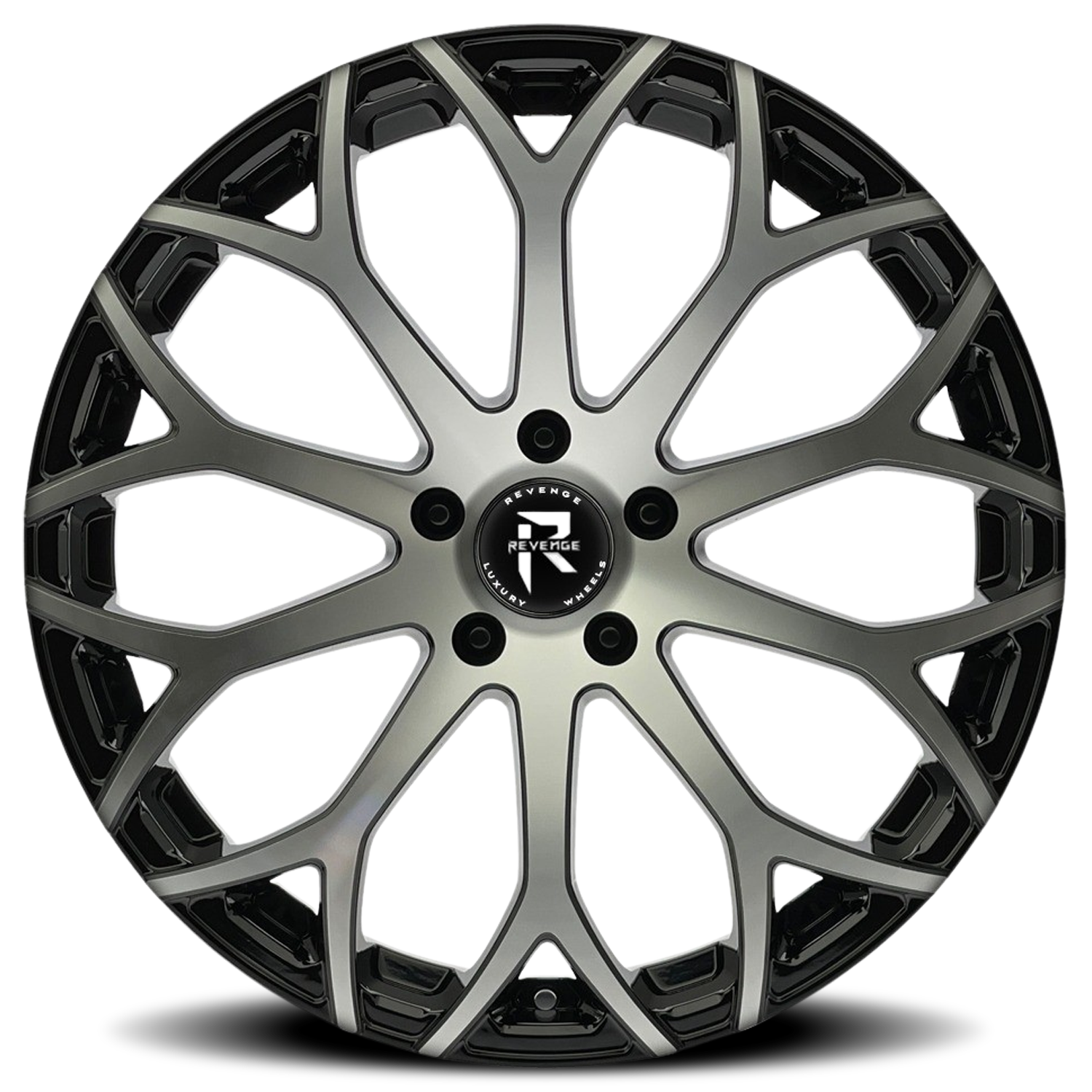 REVENGE LUXURY RL-105 22X9 35 5X112 BLACK MACHINED