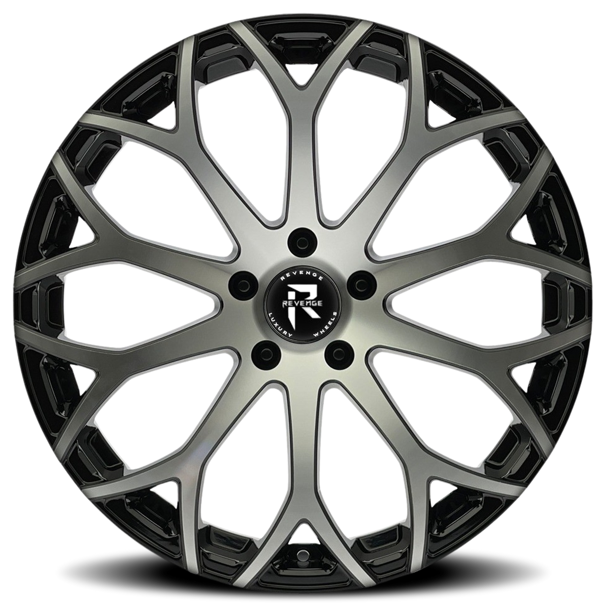 REVENGE LUXURY RL-105 20X9 35 5X114.3 BLACK MACHINED
