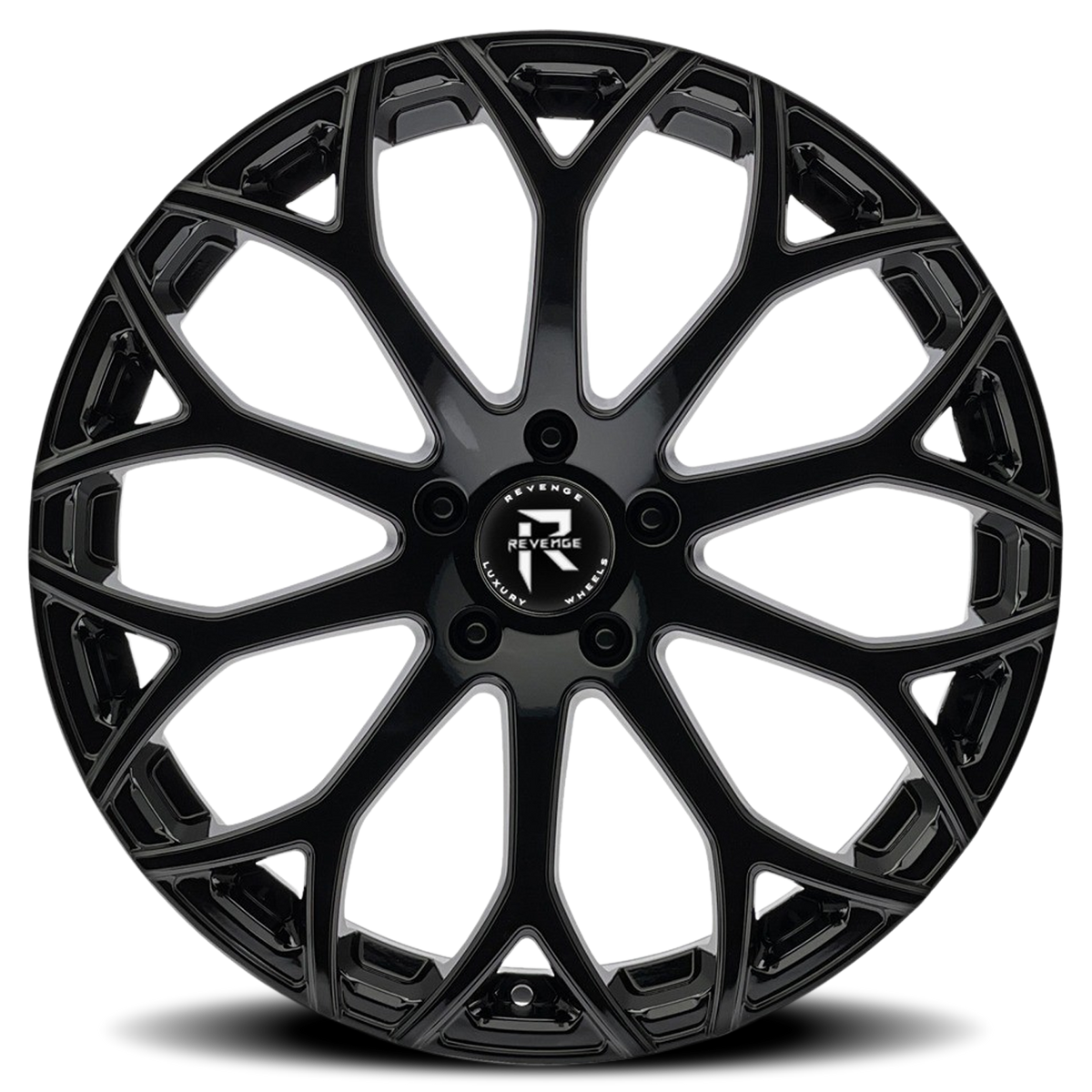 REVENGE LUXURY RL-105 22X9 35 5X114.3 GLOSS BLACK