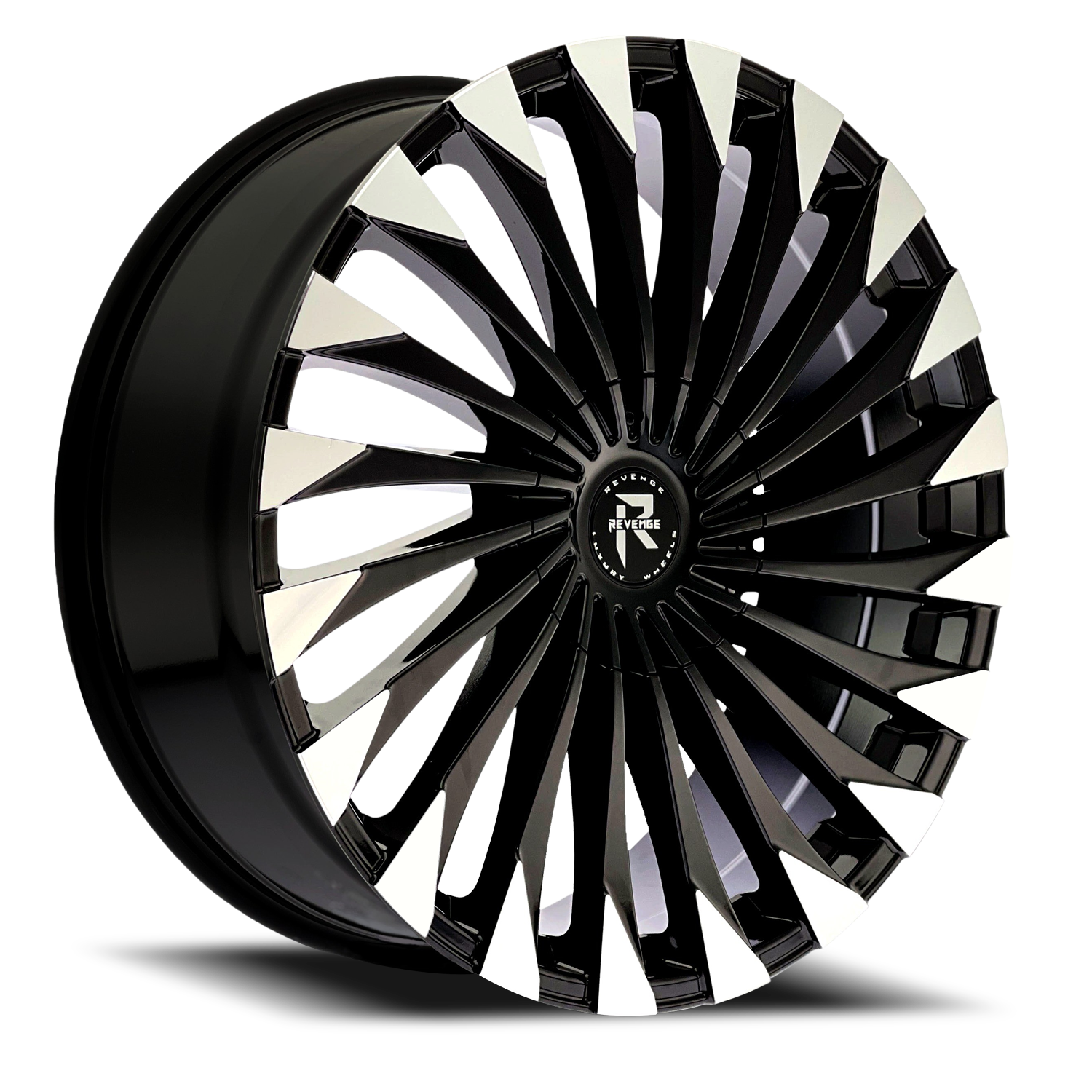 REVENGE LUXURY RL-106 24X9 15 5X115/5X139.7 BLACK MACHINED