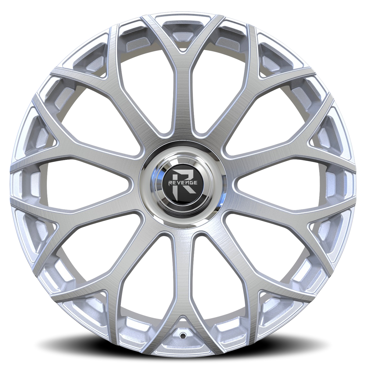 REVENGE LUXURY RL105 26X9.5 25 6X135/6X139.7 BRUSHED SILVER CHROME STAINLESS STEEL LIP