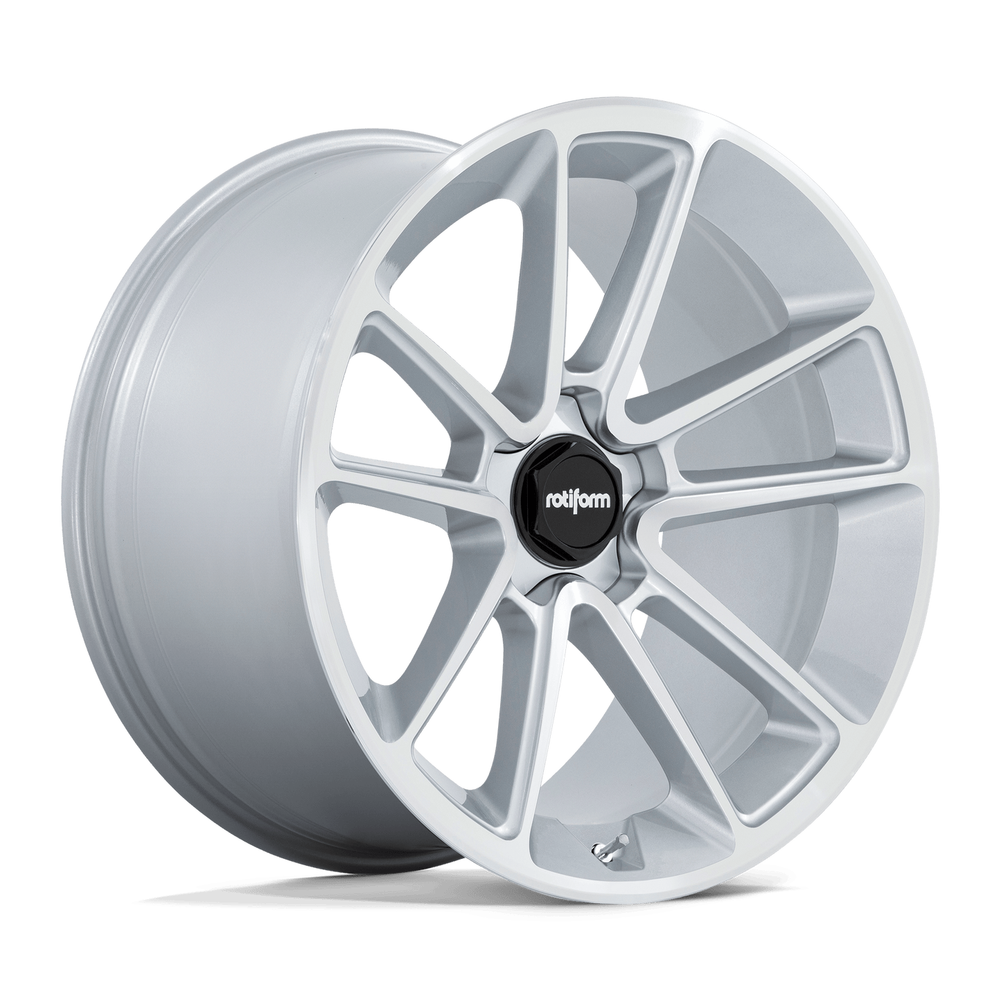 ROTIFORM 1PC R192 BTL 22X12 15 5X120/5X4.72 GLOSS SILVER WITH MACHINED FACE