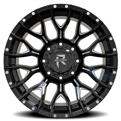 REVENGE OFFROAD RV201 20X10 -19 5X127/5X139.7 BLACK MILLED