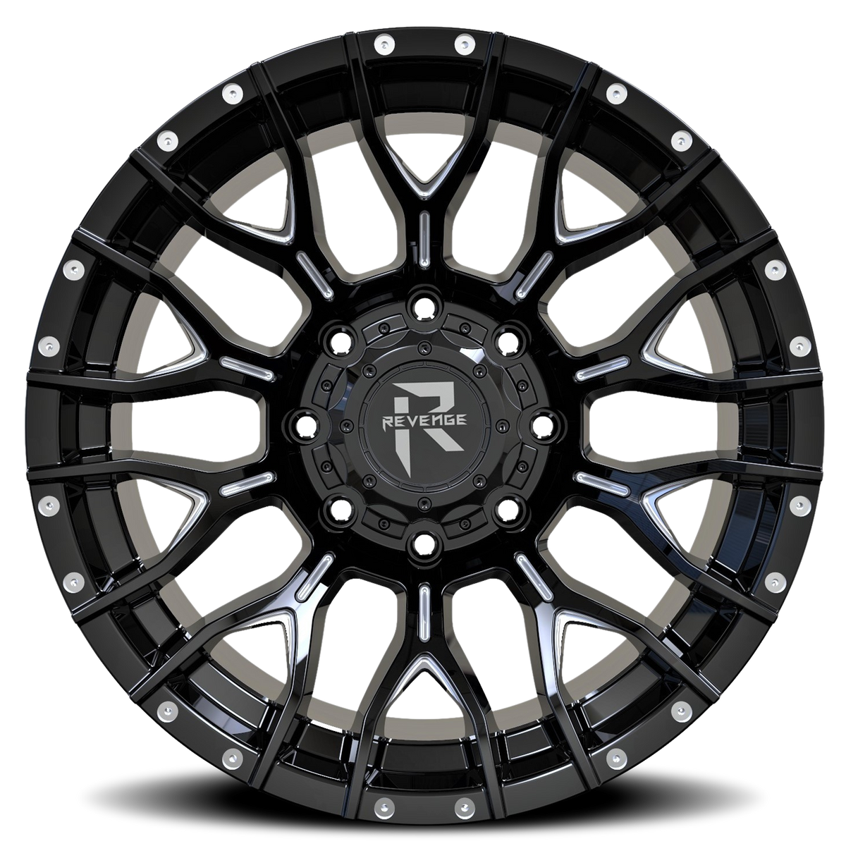 REVENGE OFFROAD RV201 20X9 0 5X139.7/5X150 BLACK MILLED