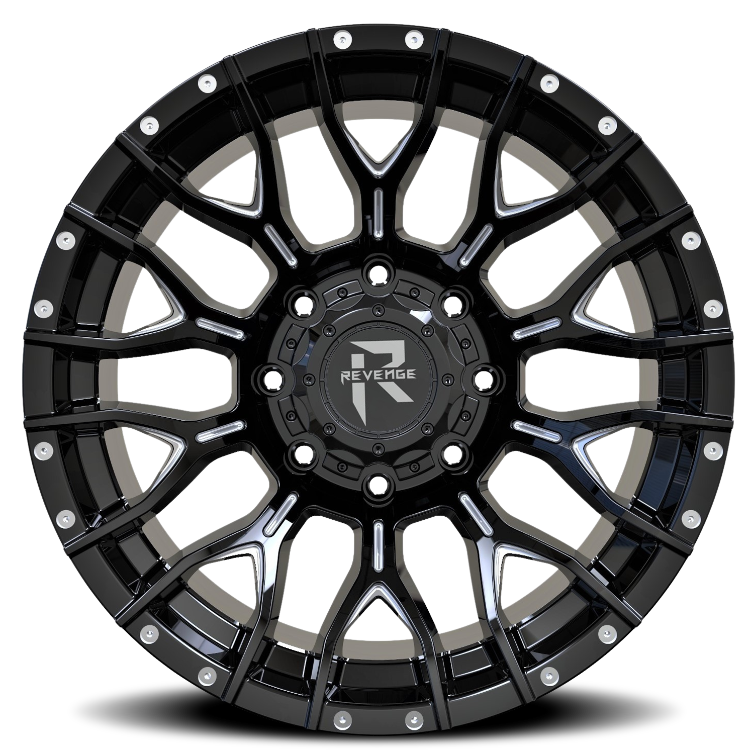 REVENGE OFFROAD RV201 22X12 -44 5X139.7/5X150 BLACK MILLED