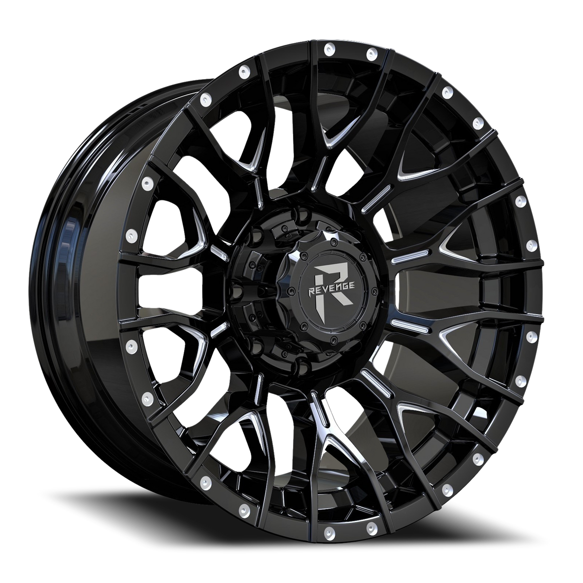 REVENGE OFFROAD RV201 20X10 -19 6X135/6X139.7 BLACK MILLED