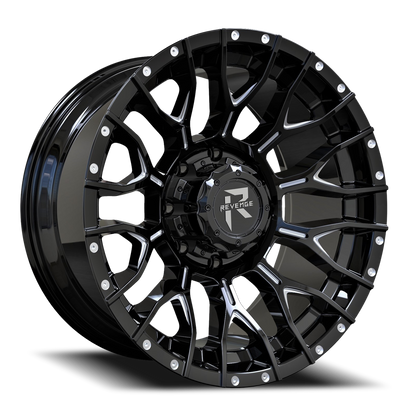 REVENGE OFFROAD RV201 20X9 0 6X135/6X139.7 BLACK MILLED