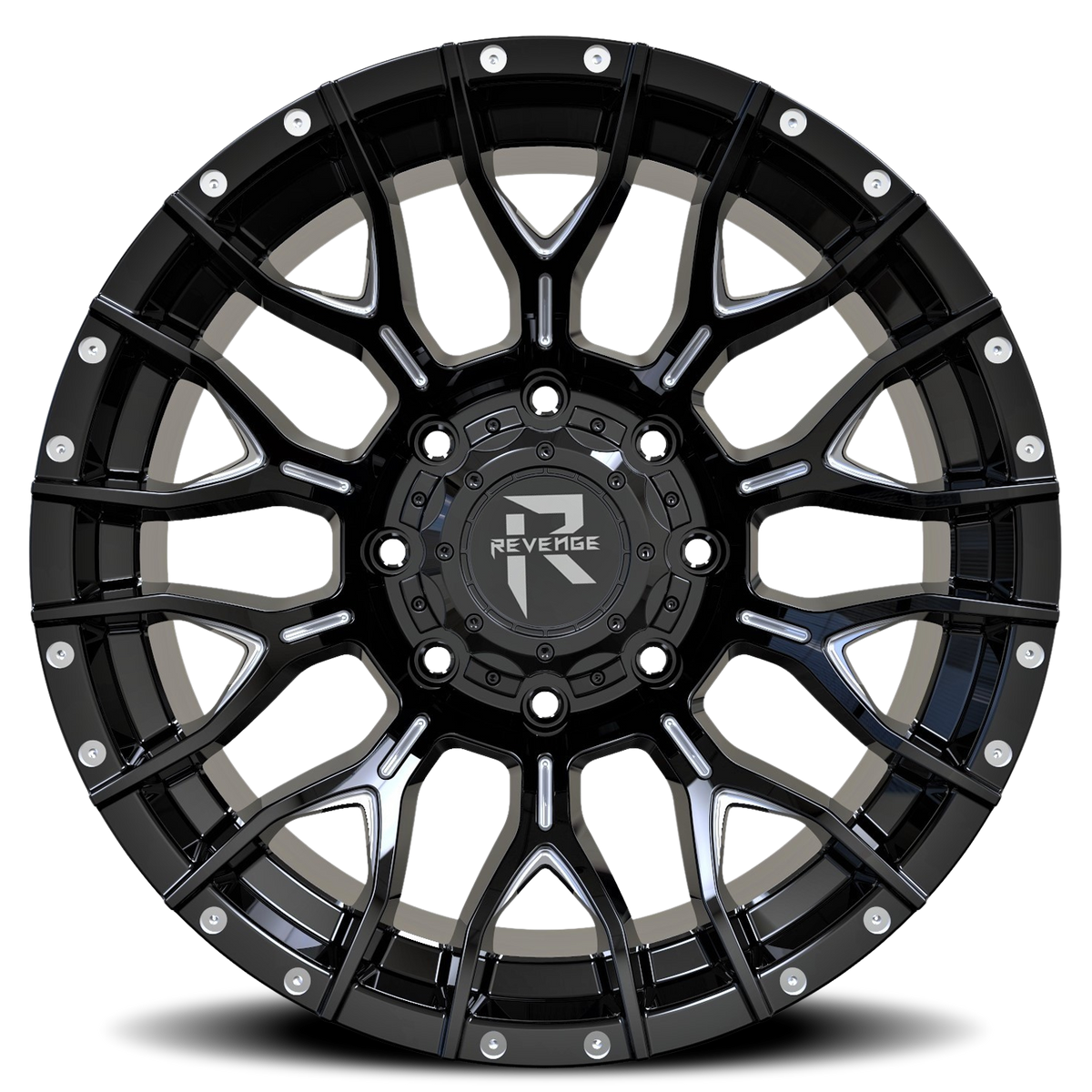 REVENGE OFFROAD RV201 20X9 0 6X135/6X139.7 BLACK MILLED