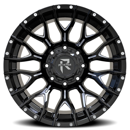 REVENGE OFFROAD RV201 20X9 0 6X135/6X139.7 BLACK MILLED