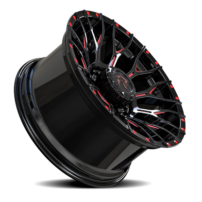 REVENGE OFFROAD RV201 20X9 0 6X135/6X139.7 BLACK RED MILLED