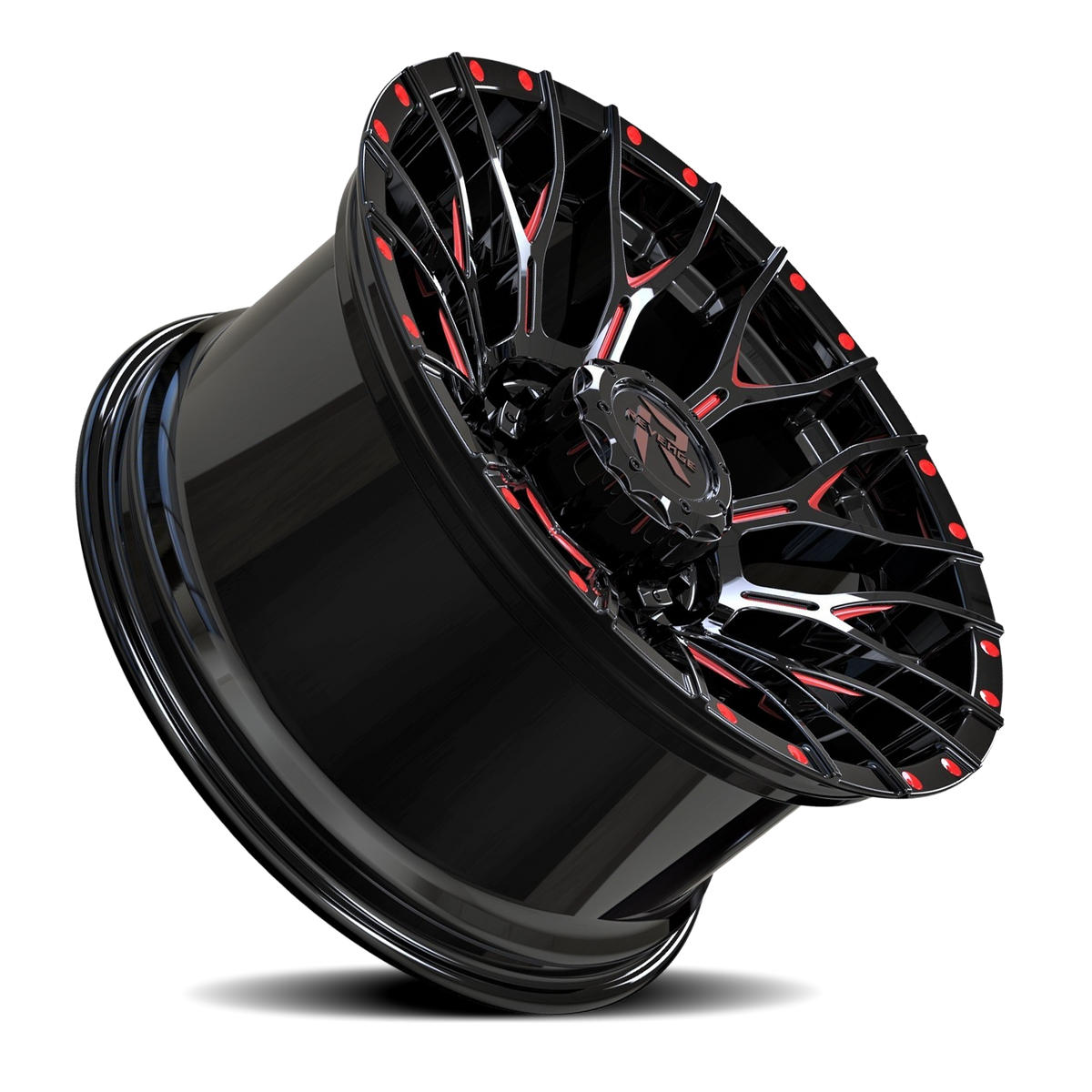 REVENGE OFFROAD RV201 20X10 -19 8X180 BLACK RED MILLED