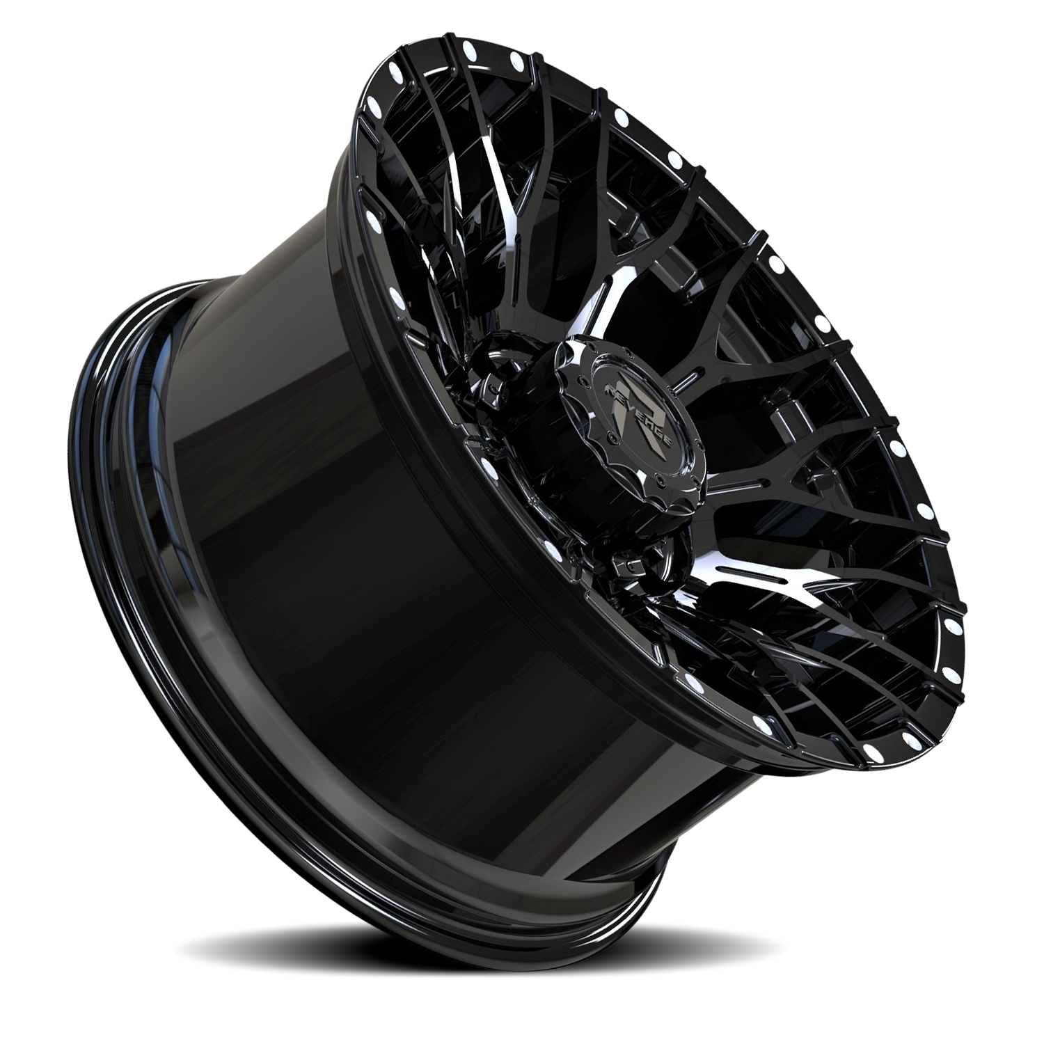 REVENGE OFFROAD RV201 20X10 -19 6X135/6X139.7 GLOSS BLACK RIVETS