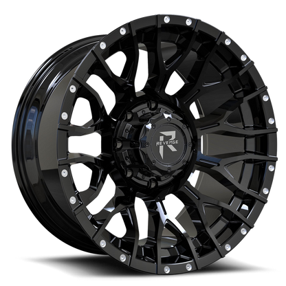 REVENGE OFFROAD RV201 22X12 -44 5X139.7/5X150 SATIN BLACK RIVETS