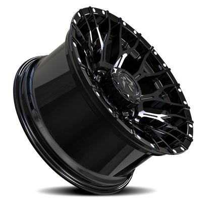 REVENGE OFFROAD RV201 22X12 -44 8X165.1 SATIN BLACK RIVETS
