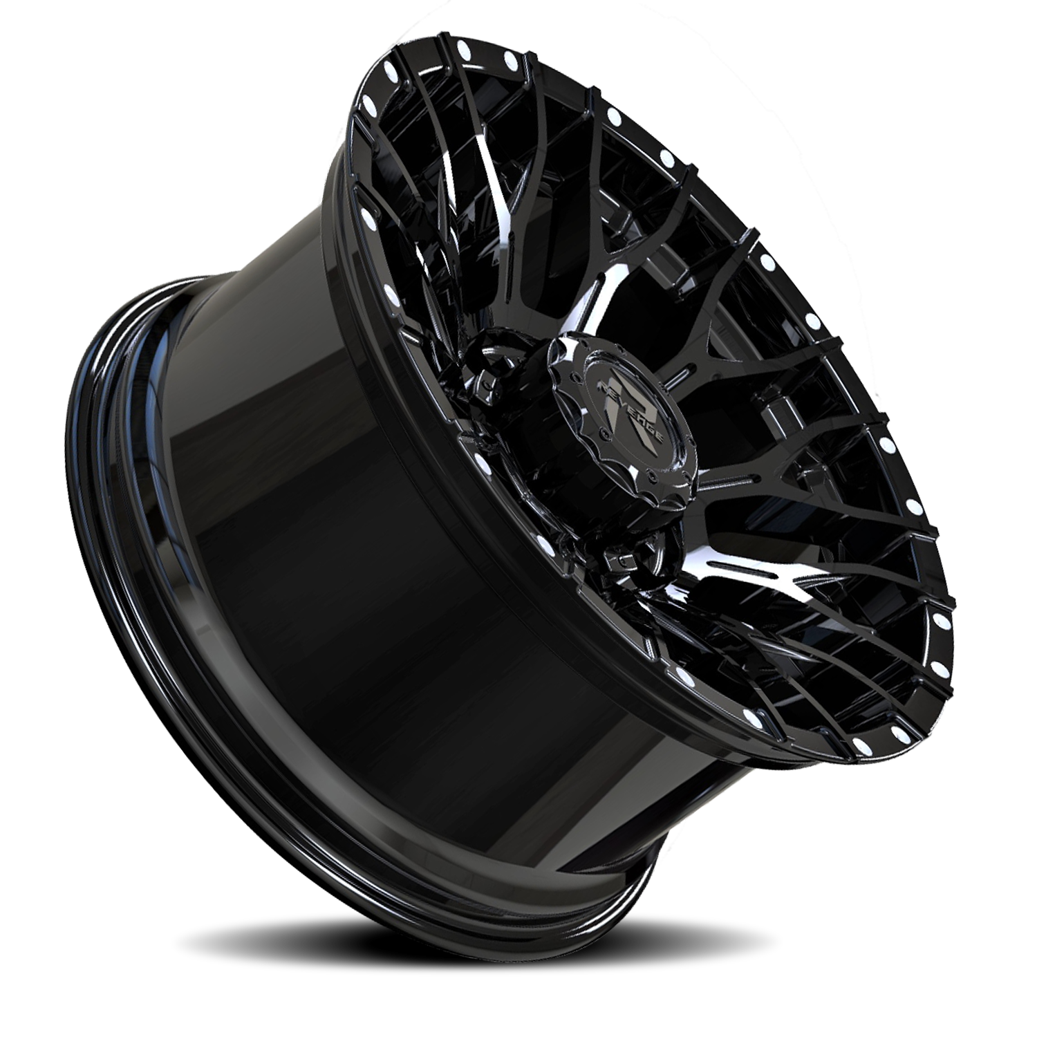 REVENGE OFFROAD RV201 20X9 0 8X170 SATIN BLACK RIVETS