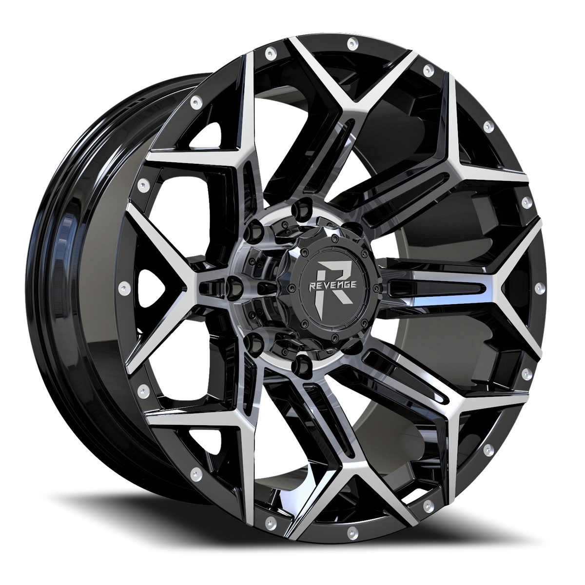 REVENGE OFFROAD RV202 20X9 0 5X139.7/5X150 BLACK MACHINED