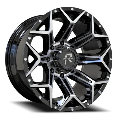REVENGE OFFROAD RV202 20X9 0 6X135/6X139.7 BLACK MACHINED