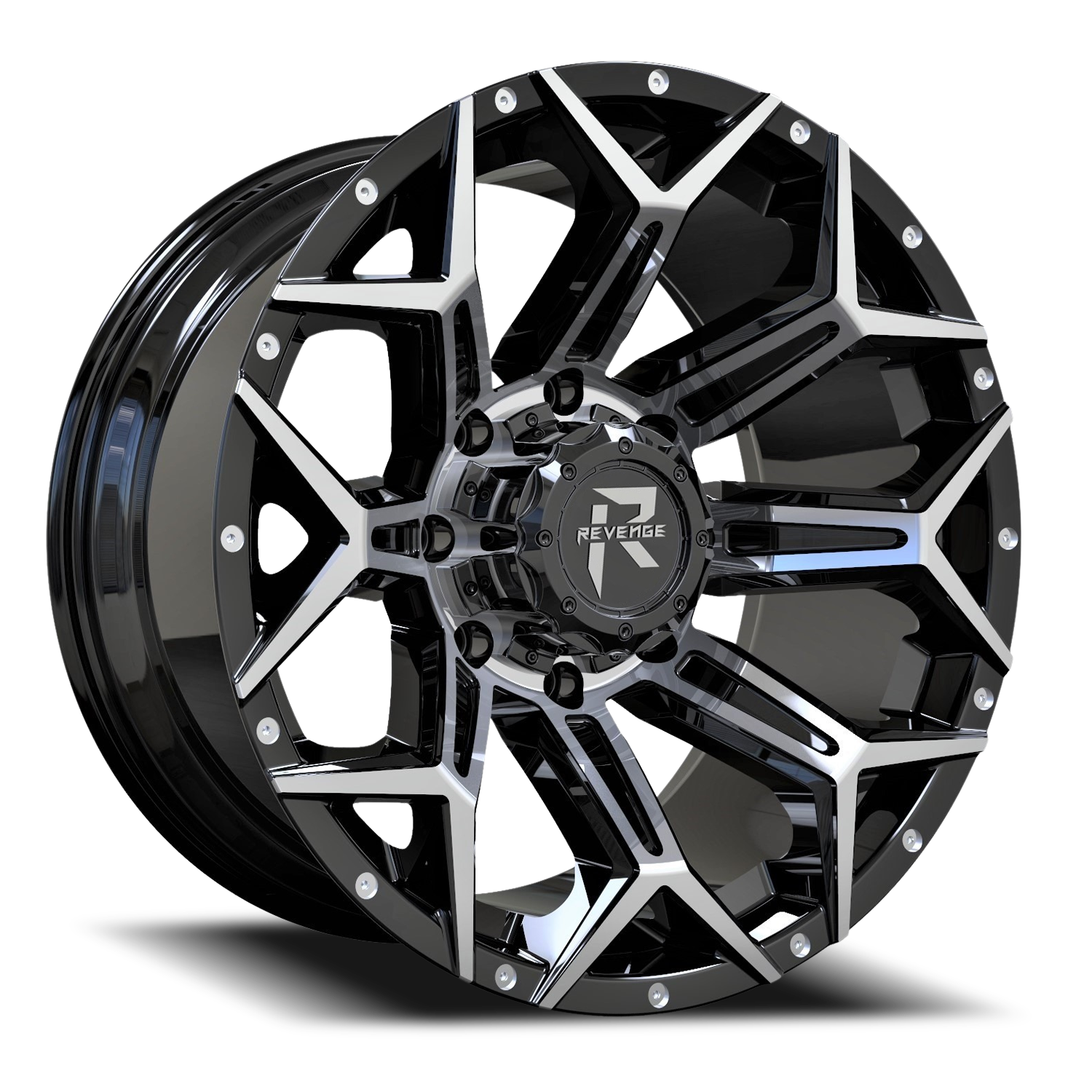 REVENGE OFFROAD RV202 20X10 -19 8X180 BLACK MACHINED