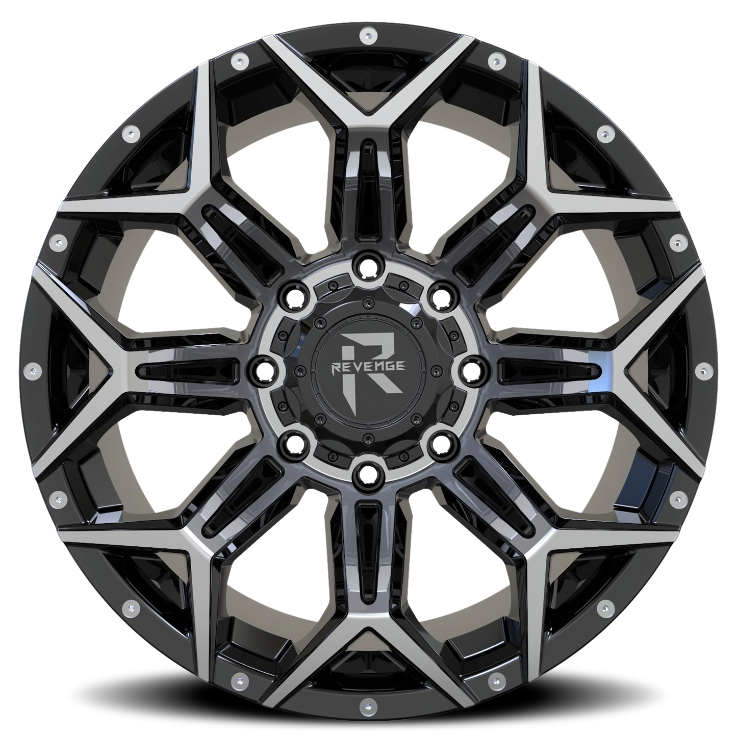 REVENGE OFFROAD RV202 20X9 0 8X170 BLACK MACHINED