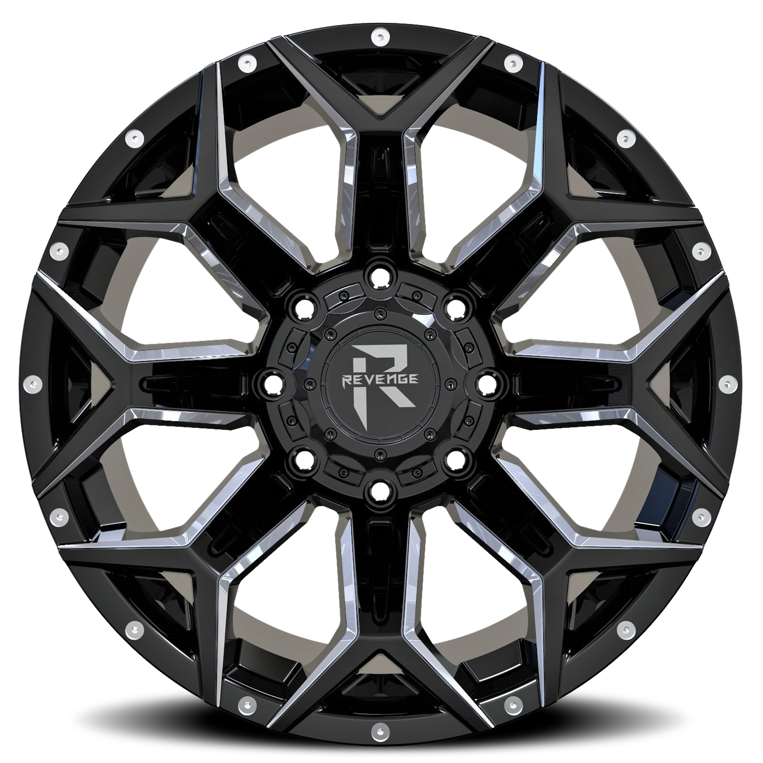 REVENGE OFFROAD RV202 20X9 0 6X135/6X139.7 BLACK MILLED