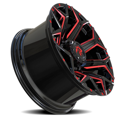 REVENGE OFFROAD RV202 20X10 -19 5X127/5X139.7 BLACK RED MILLED