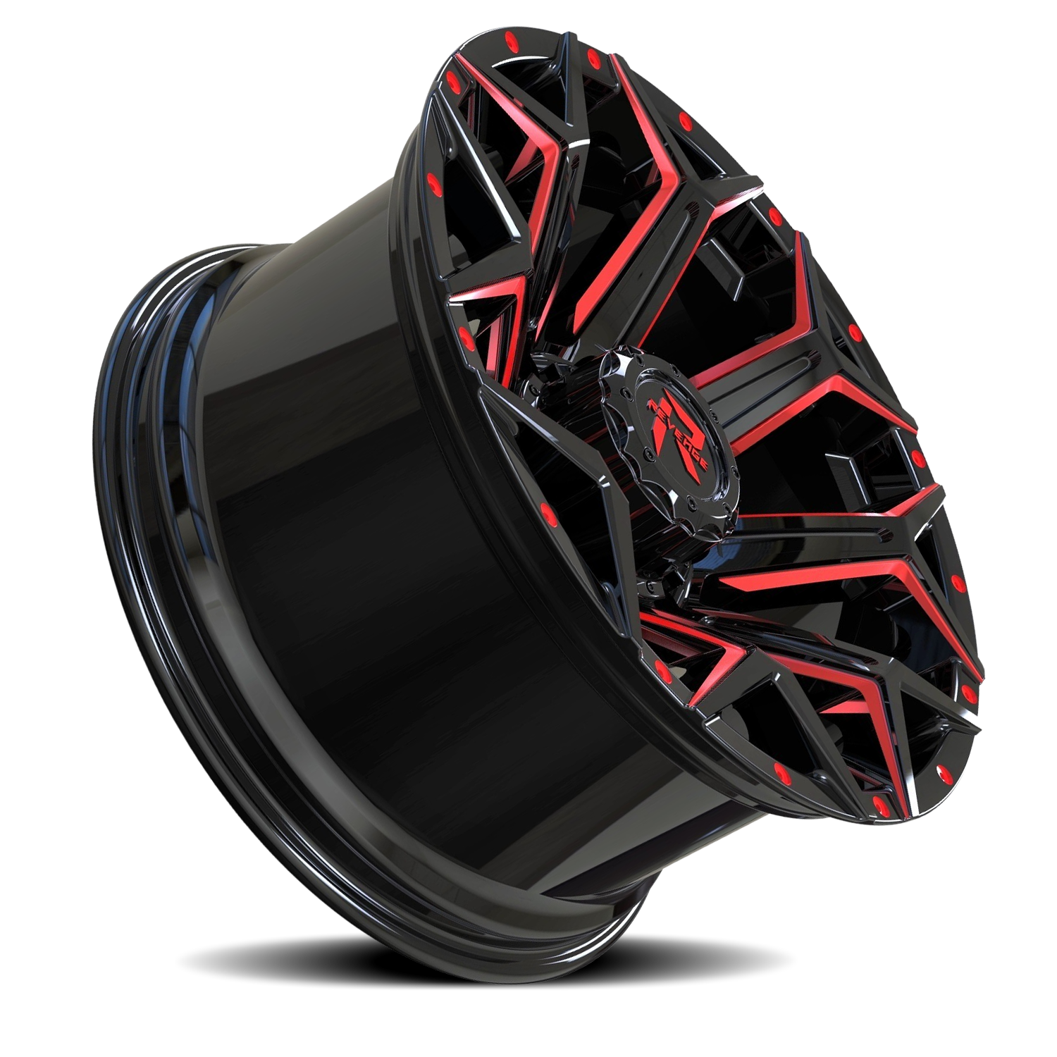 REVENGE OFFROAD RV202 22X10 -19 5X127/5X139.7 BLACK RED MILLED