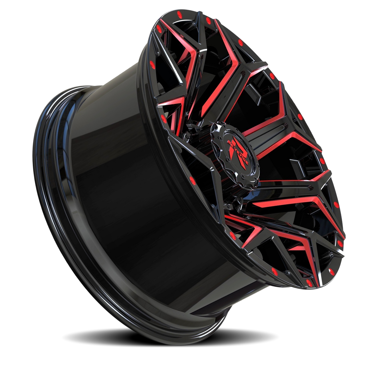 REVENGE OFFROAD RV202 22X10 -19 8X165.1 BLACK RED MILLED