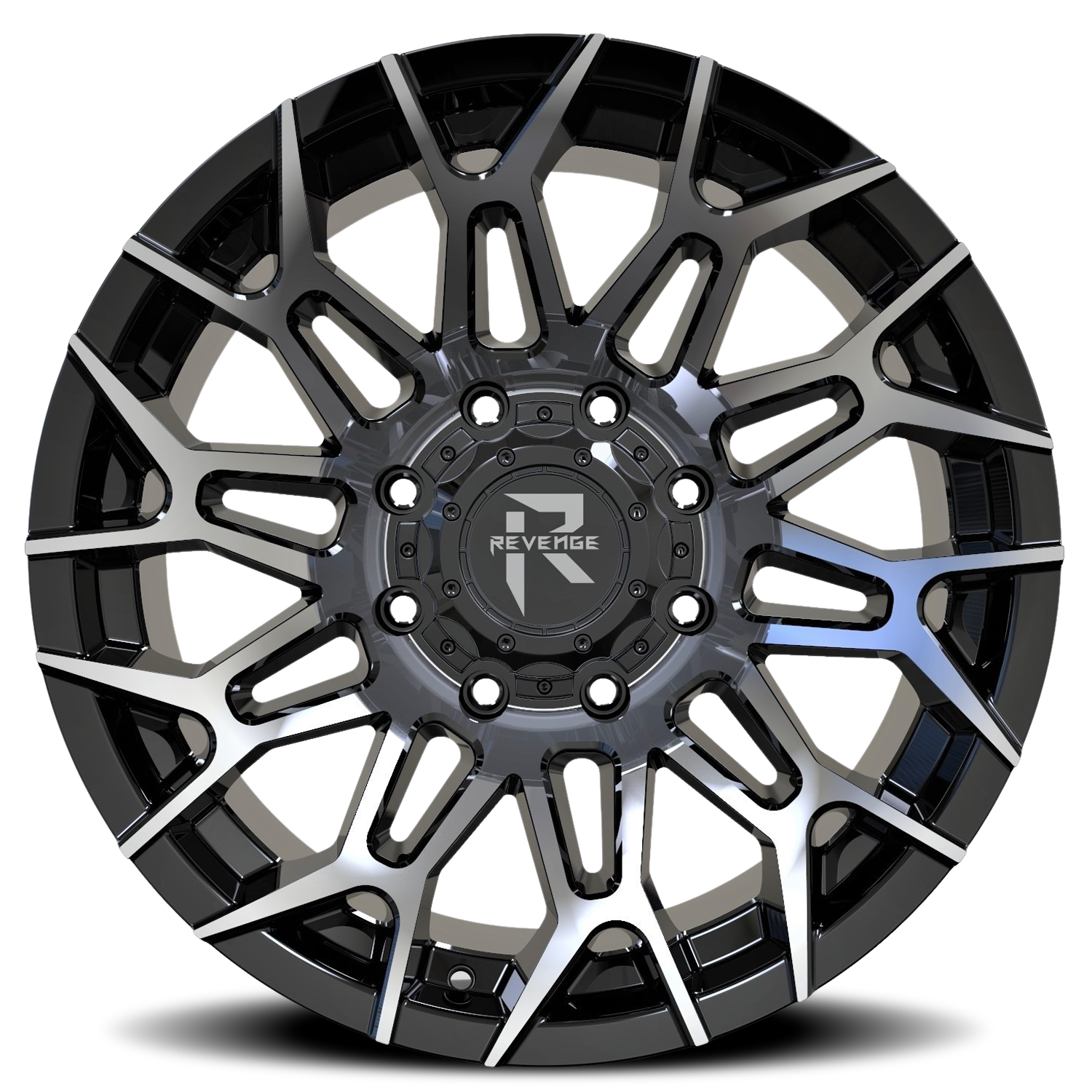REVENGE OFFROAD RV203 20X10 -19 5X127/5X139.7 BLACK MACHINED