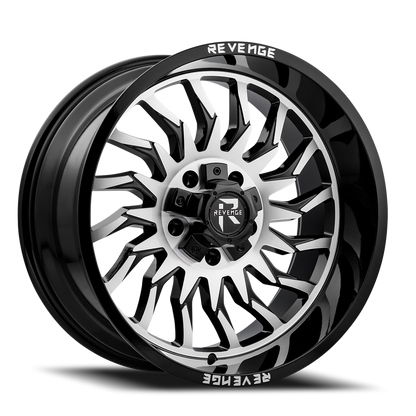 REVENGE OFFROAD RV204 20X10 -19 5X127/5X139.7 BLACK MACHINED